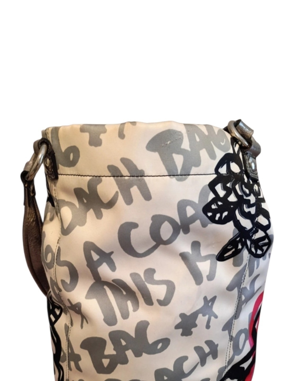 Coach Poppy Rare 2010 Graffiti Bella Glam XL Tote with Hang Tags and Wristlet - Picture 3 of 16